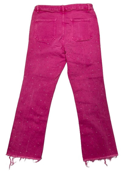 Hot Pink Rhinestone Denim
